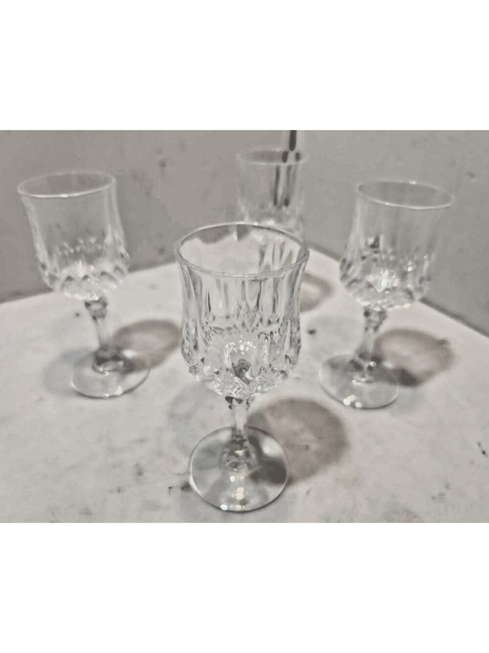 Vintage Cristal D'Arques Longchamps Cordial/Liqueur Glasses Set of 4 Crystal